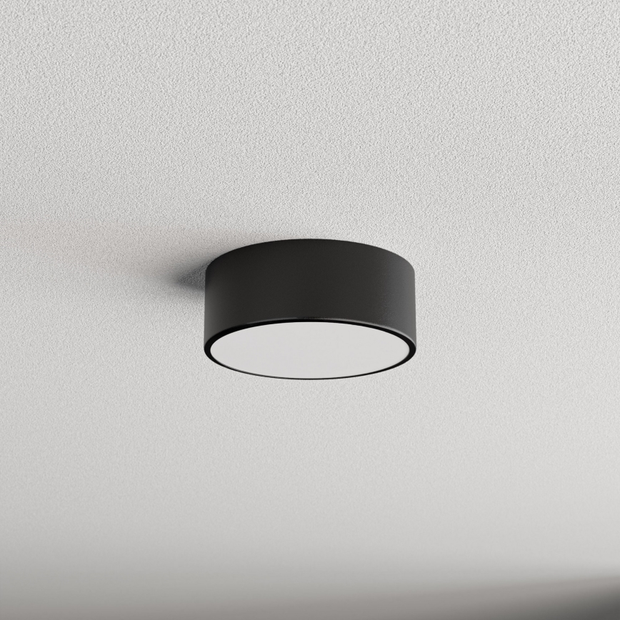 Loftlampe til badeværelse CLEO 1xE27/24W/230V diameter 20 cm sort IP54