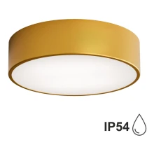 Loftlampe til badeværelse CLEO 2xE27/24W/230V diam. 30 cm guldfarvet IP54