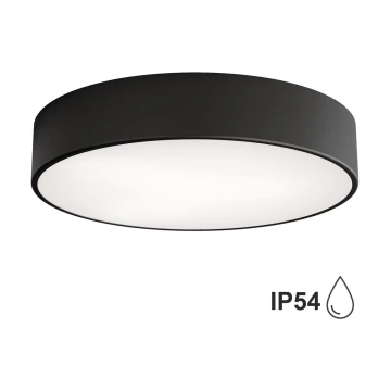 Loftlampe til badeværelse CLEO 3xE27/24W/230V diam. 40 cm sort IP54