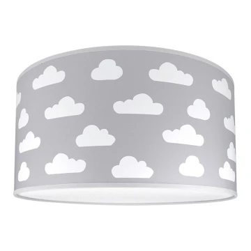 Loftlampe til børn CLOUDS GREY 2xE27/60W/230V grå