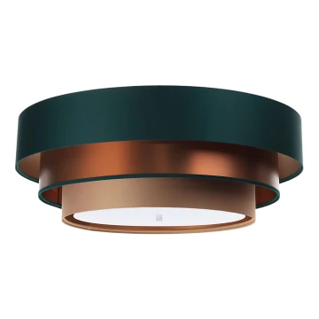 Loftlampe TRINITI 2xE27/60W/230V grøn/kobber/brun