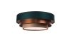 Loftlampe TRINITI 2xE27/60W/230V grøn/kobber/brun