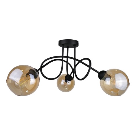 Loftlampe VENUS BLACK 3xE27/60W/230V