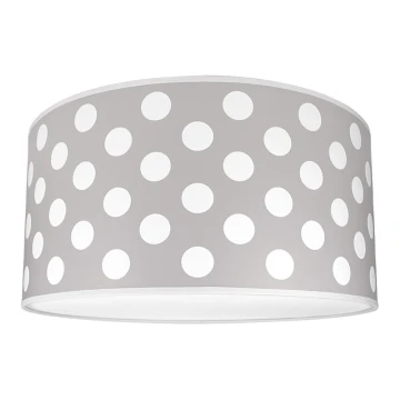 Loftslampe for børn DOTS GREY 2xE27/60W/230V grå