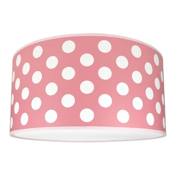 Loftslampe for børn DOTS PINK 2xE27/60W/230V lyserød