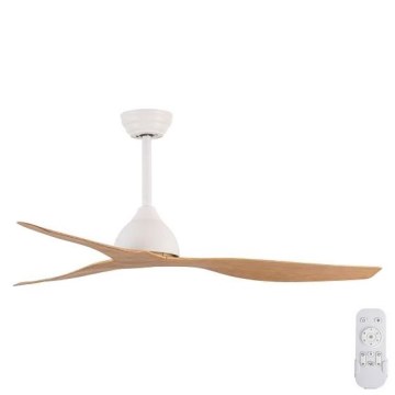 Loftventilator diameter 132 cm beige/hvid + fjernbetjening