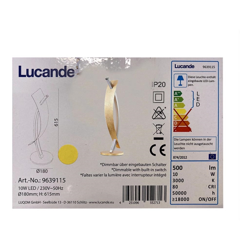 Lucande - LED bordlampe dæmpbar MARIJA LED/10W/230V