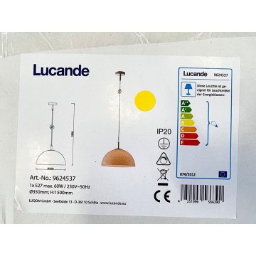 Lucande - Pendel LOURENCO 1xE27/60W/230V