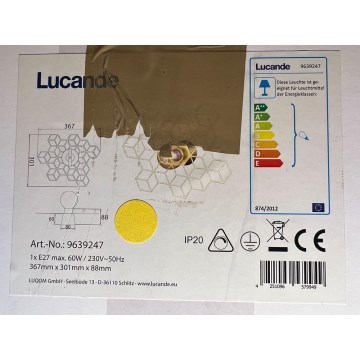 Lucande - Væglampe ALEXARU 1xE27/60W/230V