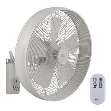 Lucci Air 213128EU - Væghængt ventilator BREEZE 55W/230V hvid + fjernbetjening