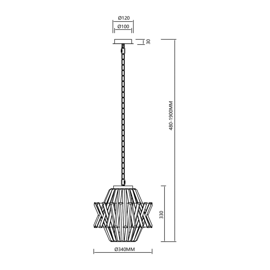 Lysekrone i krystal m. kædeophæng CROWN 4xE14/40W/230V krom