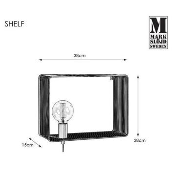 Markslöjd 107814 - Væglampe SHELF 1xE27/60W/230V