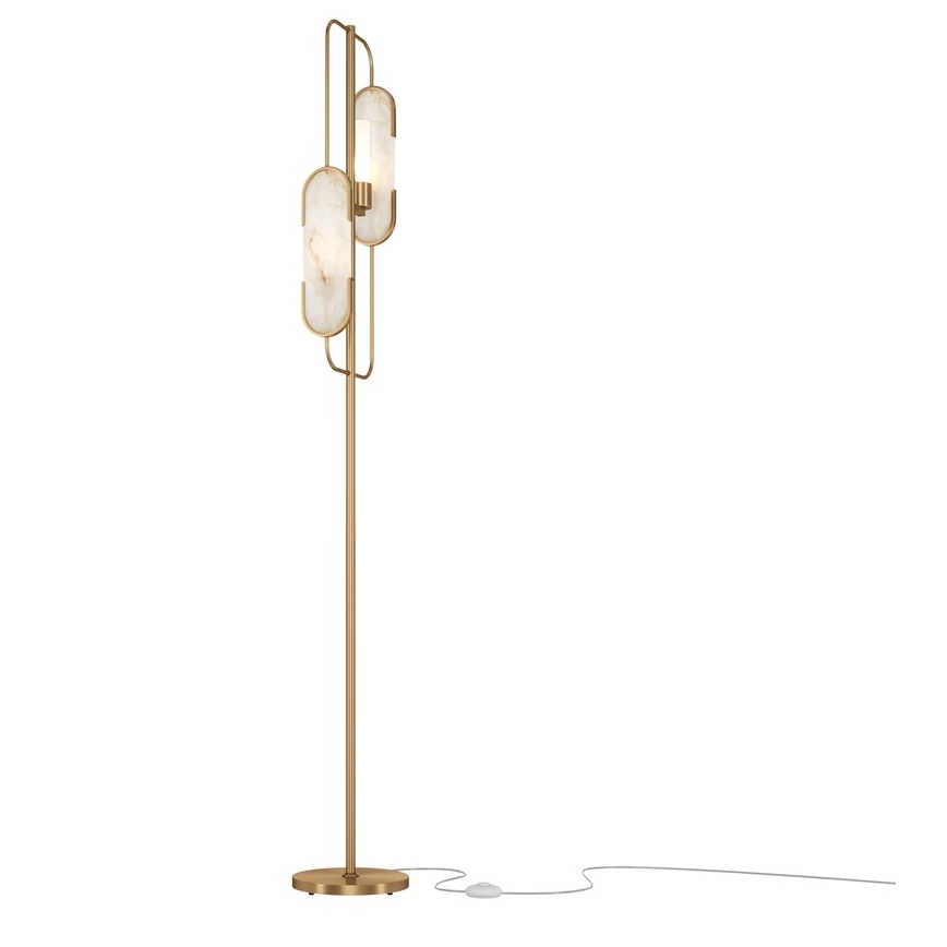 Maytoni MOD099FL-02G - Gulvlampe MARMO 2xG9/40W/230V