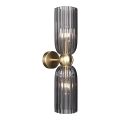 Maytoni MOD302WL-02GR - Væglampe ANTIC 2xE14/40W/230V guldfarvet/grå