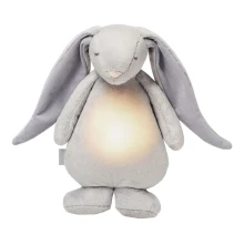 Moonie - Krammedyr med musik og lys kanin sølvfarvet