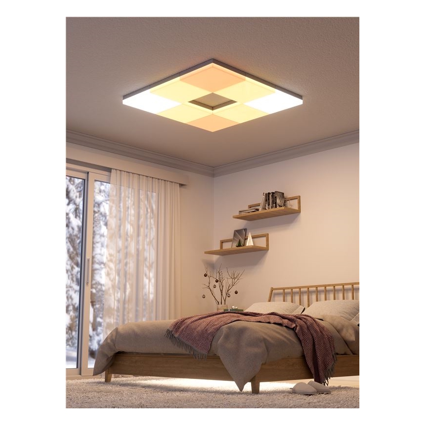 Nanoleaf - SÆT 3x Loftlampe m. RGBW-farver dæmpbar SKYLIGHT 1xLED/18W/230V + 2xLED/16W/230V 2700-6500K Wi-Fi