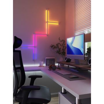 Nanoleaf - Forlængersæt 3x LED skinne dæmpbar RGBW-farver LINES LED/2W/230V 1200-6000K Wi-Fi