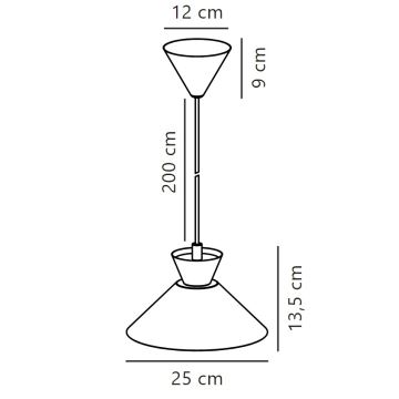 Nordlux - Pendel DIAL 1xE27/40W/230V diameter 25 cm gul