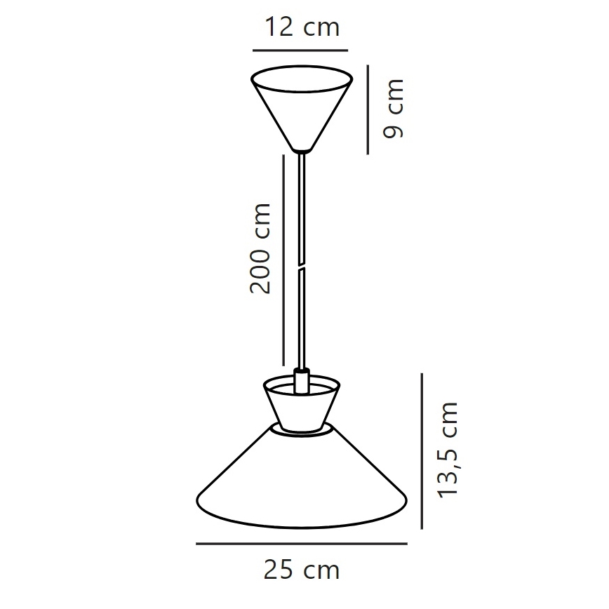 Nordlux - Pendel DIAL 1xE27/40W/230V diameter 25 cm gul