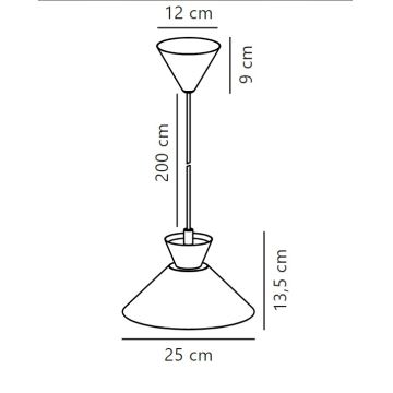 Nordlux - Pendel DIAL 1xE27/40W/230V hvid