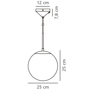 Nordlux - Pendel GRANT 1xE14/25W/230V diameter 25 cm