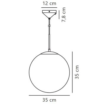 Nordlux - Pendel GRANT 1xE27/25W/230V diameter 35 cm