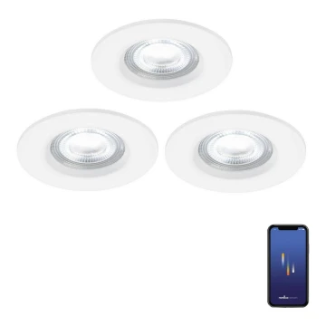 Nordlux - SÆT 3x LED RGB Indbygningslampe til badeværelse dæmpbar DON SMART LED/4,7W/230V 2200-6500K IP65
