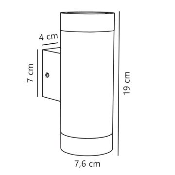 Nordlux - Udendørs væglampe TIN 2xGU10/35W/230V IP54 sort