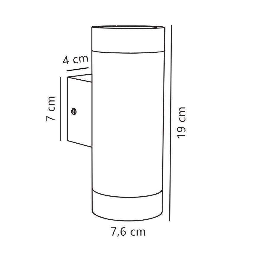 Nordlux - Udendørs væglampe TIN 2xGU10/35W/230V IP54 sort