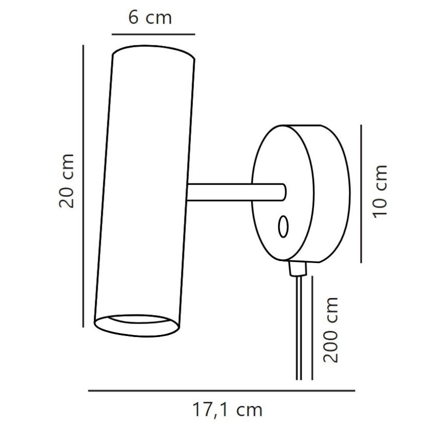 Nordlux - Vægspot MIB 1xGU10/8W/230V hvid