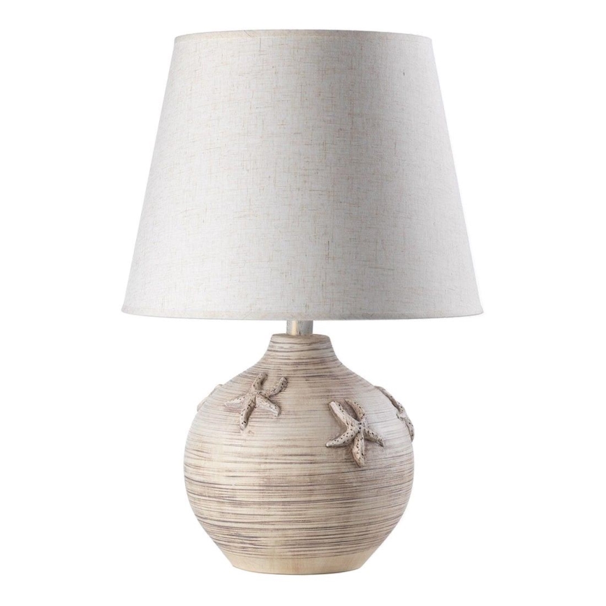 ONLI - Bordlampe MARINA 1xE27/22W/230V beige/hvid 60 cm