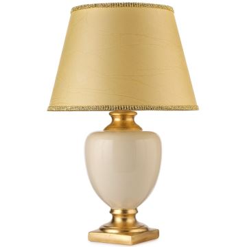 ONLI - Bordlampe MOZART 1xE27/22W/230V beige/guldfarvet 75 cm