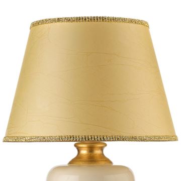ONLI - Bordlampe MOZART 1xE27/22W/230V beige/guldfarvet 75 cm