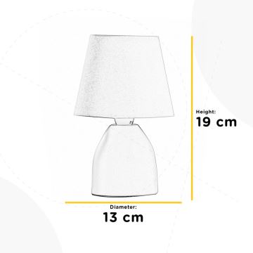 ONLI - Bordlampe NANO 1xE14/6W/230V hvid 19 cm