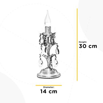 ONLI - Bordlampe TERESA 1xE14/6W/230V hvid
