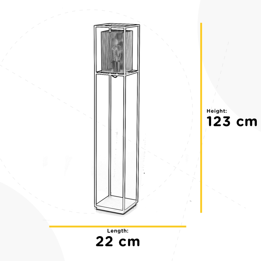 ONLI - Gulvlampe MALIK 1xE27/22W/230V guldfarvet/sort