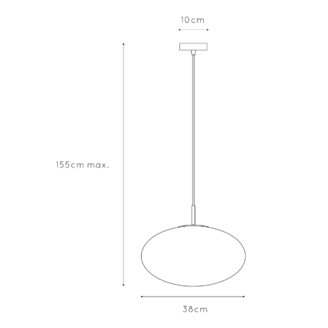 ONLI - Pendel JANET 1xE27/6W/230V diameter 38 cm