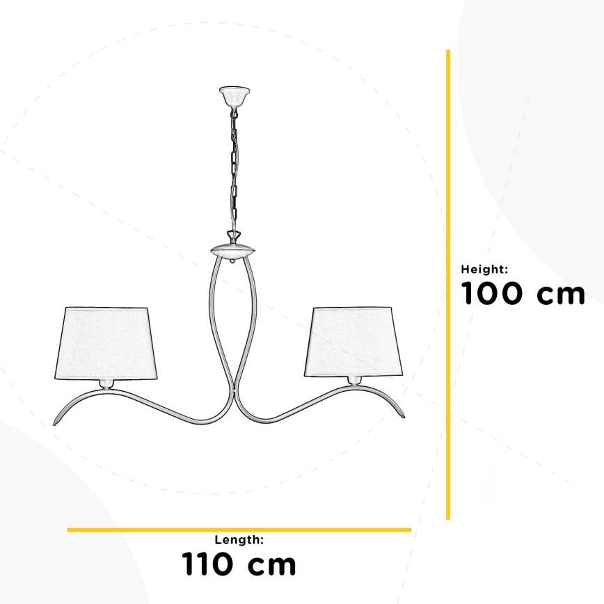 ONLI - Pendel med kædeophæng ZEN 2xE27/22W/230V