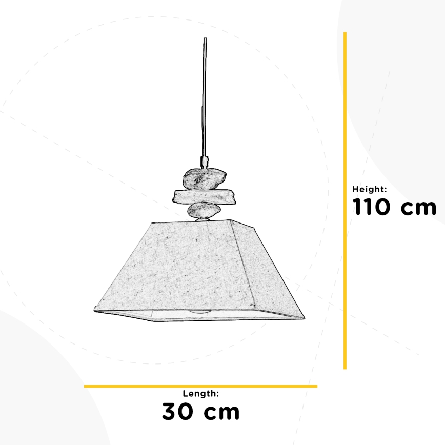 ONLI - Pendel SEREGON 1xE27/22W/230V