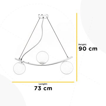 ONLI - Pendel TRIO 3xE14/6W/230V sort