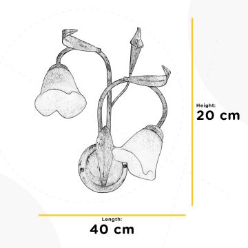 ONLI - Væglampe LUCREZIA 2xE14/6W/230V cremefarvet