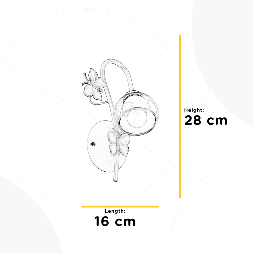 ONLI - Væglampe til børn BUTTERFLY 1xE14/6W/230V