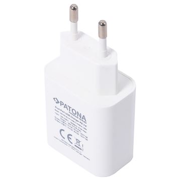 PATONA - Adapter med USB og USB-C output 18W Power-opladning