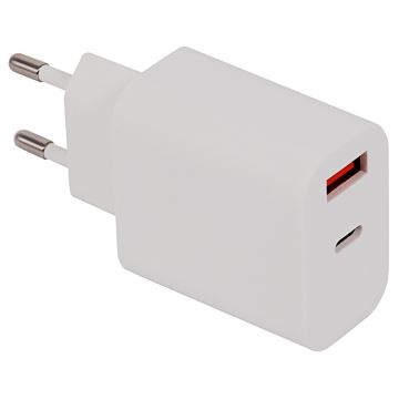 PATONA - Adapter med USB og USB-C output 18W Power-opladning