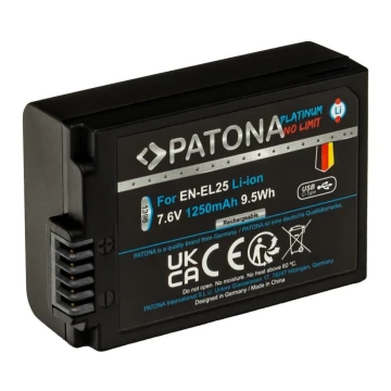 PATONA - Akkumulator Nikon EN-EL25 1250mAh Li-Ion Platinum USB-C opladning