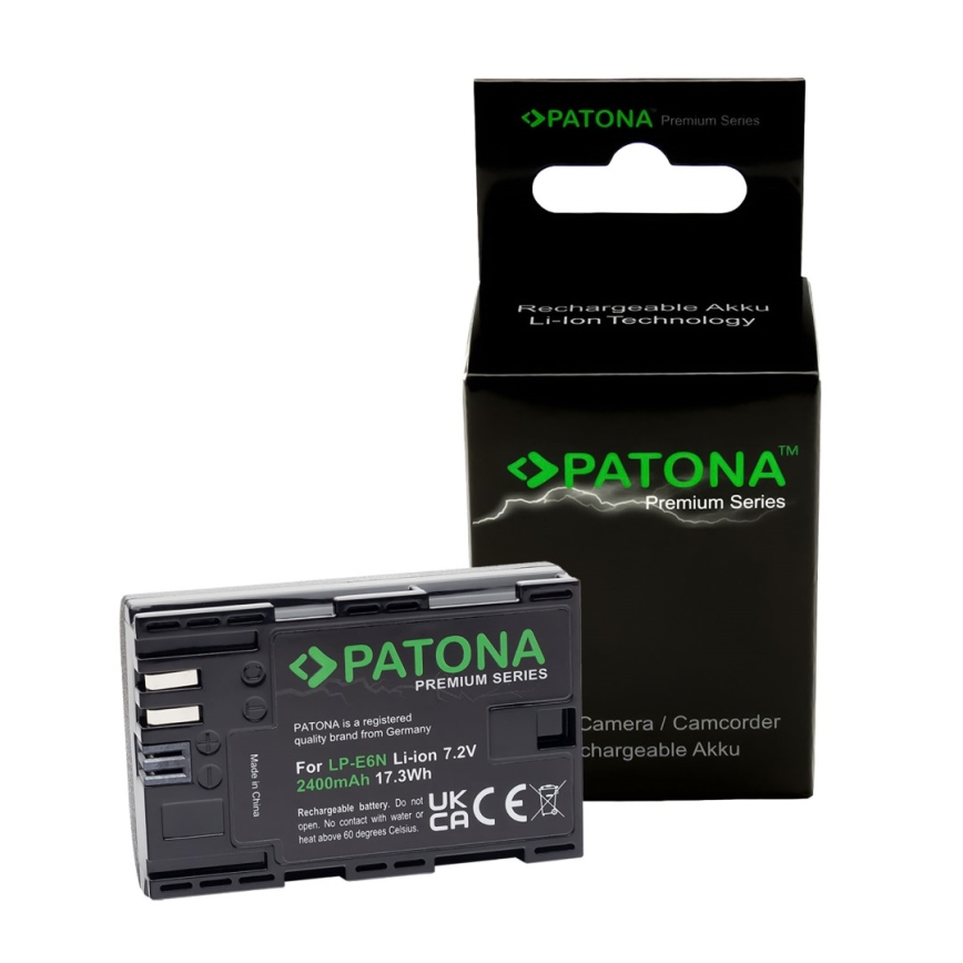 PATONA - Batteri Canon LP-E6N 2400mAh Li-Ion Premium 80D