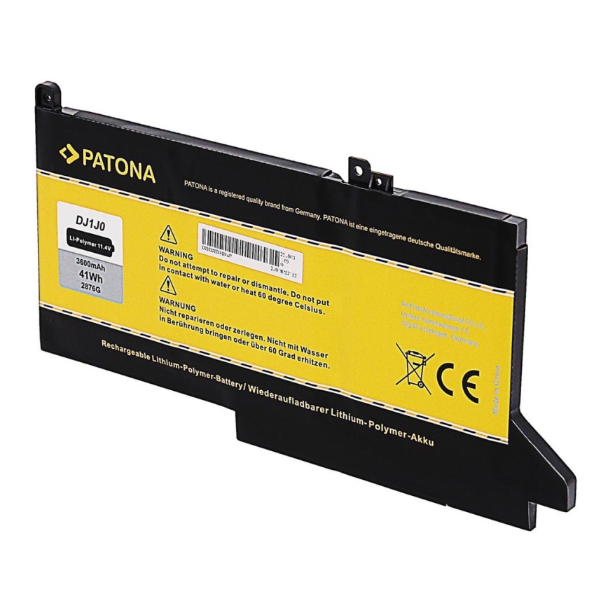 PATONA - Batteri DELL Latitude 12 3600 mAh Li-Pol 11,4V PGFX4