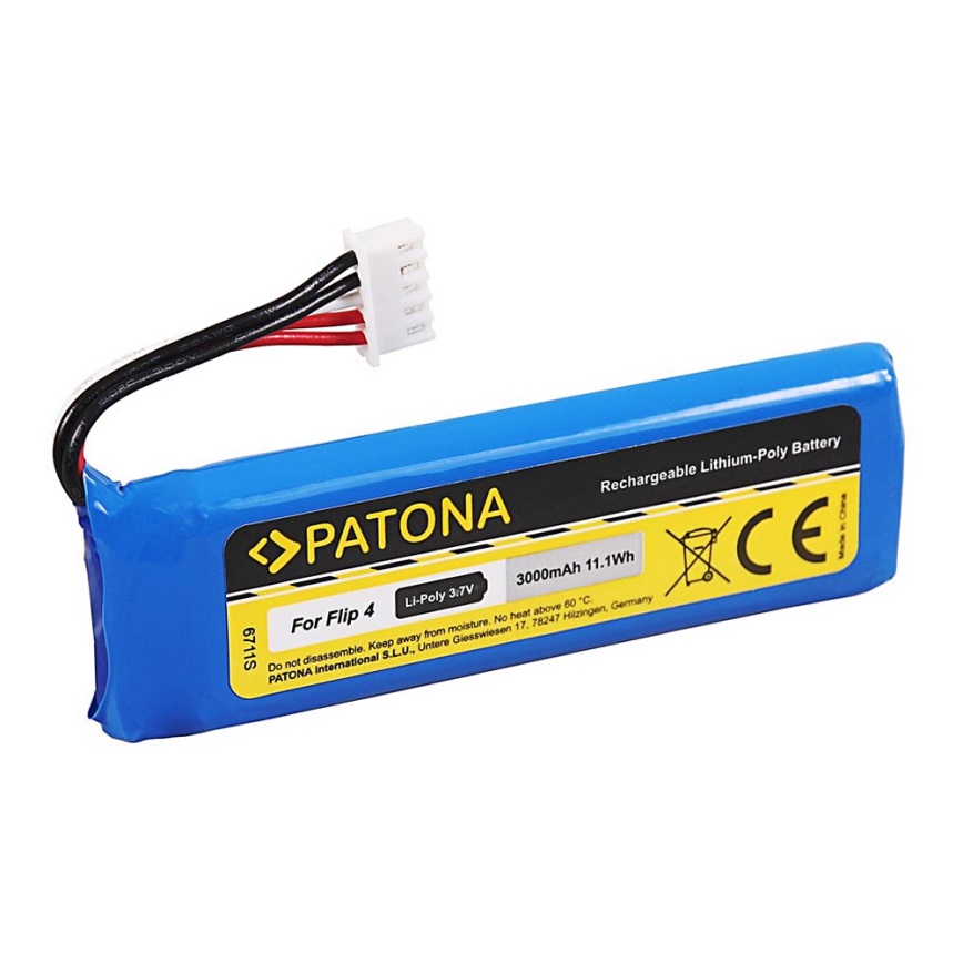 PATONA - Batteri JBL Flip 4 3000mAh 3,7V Li-Pol