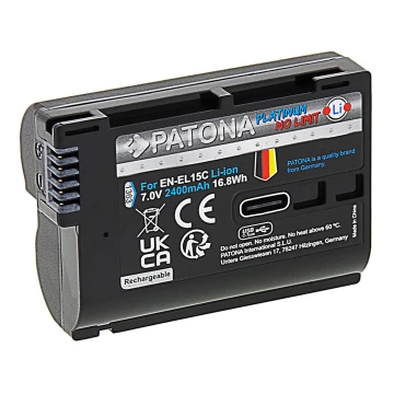 PATONA - Batteri Nikon EN-EL15C 2400 mAh Li-ion Platinum USB-C