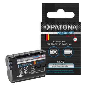 PATONA - Batteri Nikon EN-EL15C 2400 mAh Li-ion Platinum USB-C